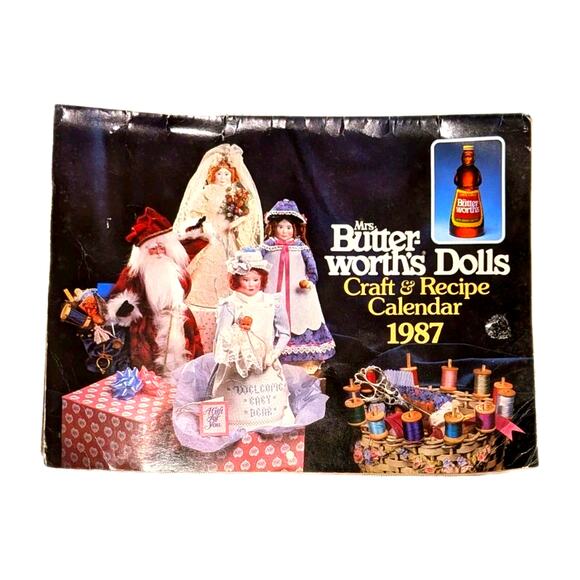 Mrs Butterworth 1987 Doll & Craft Calendar Unmarked Clean - Picture 1 of 9